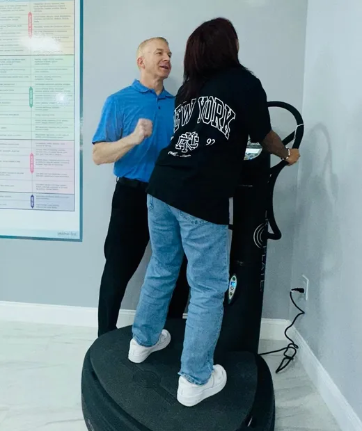 Chiropractor Venice FL Chad Lieser With Patient