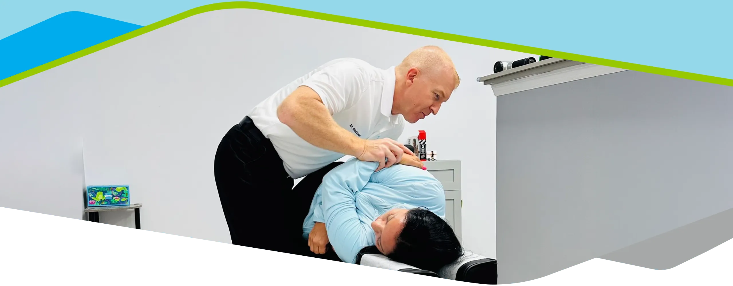 Chiropractor Venice FL Chad Lieser Adjusting Patient HP UPDATED Chiropractor Chad Lieser Adjusting Patient